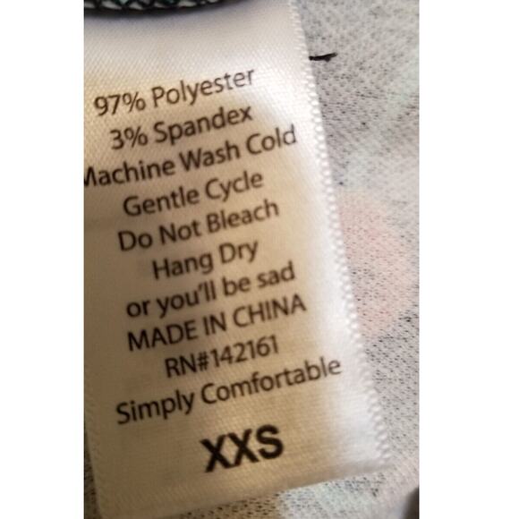 NWOT -LuLaRoe Multicolor Floral Dress Career High/Low Hem Round Neck Size XXS - Picture 6 of 7